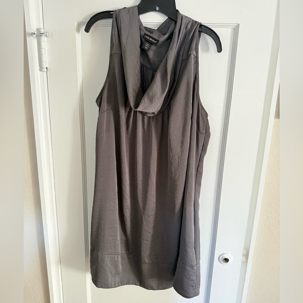 Lane Bryant Charcoal Cowl Neck Dress/Tunic plus size 22/24
